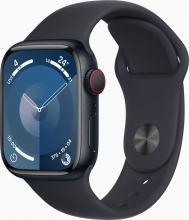 Apple Watch Series 9 (GPS + cellular) 41mm aluminium midnight with sport wristlet S/M midnight 