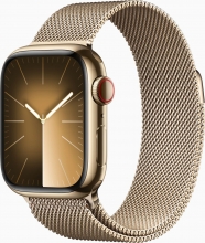 Apple Watch Series 9 (GPS + cellular) 41mm stainless steel gold with Milanaise-Wristlet gold 