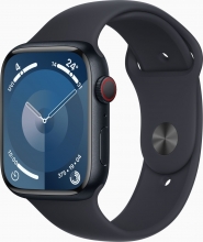Apple Watch Series 9 (GPS + cellular) 45mm aluminium midnight with sport wristlet S/M midnight 