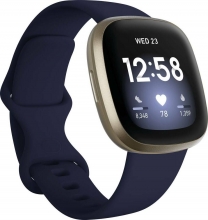 Fitbit Versa 3 activity tracker midnight/Soft gold aluminium 