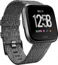 Fitbit Versa Special Edition activity tracker charcoal woven/graphite aluminium 