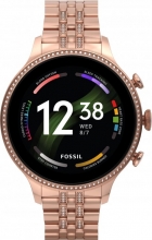 Fossil Gen 6 Smartwatch 42mm Rose Gold-Tone Stainless Steel 