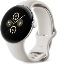 Google pixel Watch 2 (Wi-Fi) polished Silver with sport wristlet Porcelain 