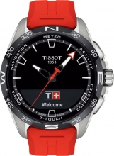 Tissot T-Touch Connect solar black/silver with rubber bracelet red 
