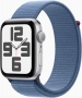 Apple Watch SE 2022 (GPS) 44mm silver with Sports Loop winterblau 