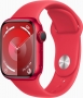 Apple Watch Series 9 (GPS) 41mm aluminium (PRODUCT)RED with sport wristlet S/M (PRODUCT)RED 