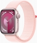 Apple Watch Series 9 (GPS) 41mm aluminium rose red with Sports Loop light pink 