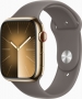 Apple Watch Series 9 (GPS + cellular) 45mm stainless steel gold with sport wristlet M/L tonbraun 