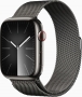 Apple Watch Series 9 (GPS + cellular) 45mm stainless steel graphite with Milanaise-Wristlet graphite 