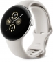 Google pixel Watch 2 (LTE) polished Silver with sport wristlet Porcelain 