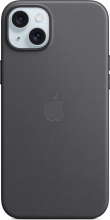 Apple Feingewebe case with MagSafe for iPhone 15 Plus black 
