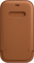 Apple iPhone 12/12 Pro Leather Sleeve with MagSafe Saddle Brown 