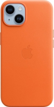Apple leather case with MagSafe for iPhone 14 orange 