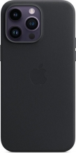 Apple leather case with MagSafe for iPhone 14 Pro Max midnight 