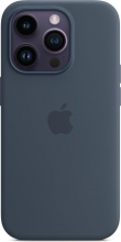 Apple silicone case with MagSafe for iPhone 14 Pro sturmblau 