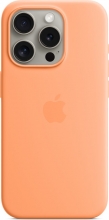 Apple silicone case with MagSafe for iPhone 15 Pro Sorbet orange 