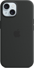 Apple silicone case with MagSafe for iPhone 15 black 