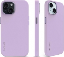 Decoded AntiMicrobial Silicone Back Cover for Apple iPhone 15 Lavender 