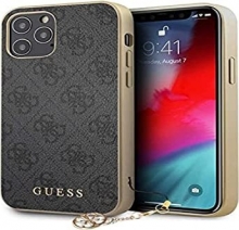 Guess Hard Cover 4G Charms for Apple iPhone 12/12 Pro grey 
