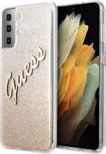 Guess Hard Cover Glitter Gradient Script for Samsung Galaxy S21+ gold 