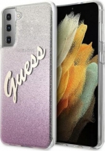 Guess Hard Cover Glitter Gradient Script for Samsung Galaxy S21+ pink 
