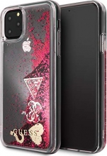 Guess Hard Cover Glitter Hearts for Apple iPhone 11 Pro Max raspberry 
