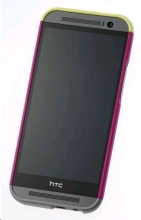 HTC HC-C940 Double Dip Hard Shell for One (M8) pink/yellow/grey 