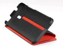 HTC HC-V851 Double Dip Flip case for One mini black/red 
