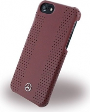 Mercedes-Benz Hard Cover Leather perforated stripes II for Apple iPhone 7 red 