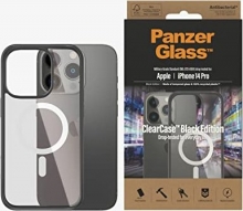PanzerGlass clear case MagSafe AntiBacterial Black Edition for Apple iPhone 14 Pro black/transparent 