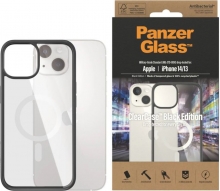 PanzerGlass clear case MagSafe AntiBacterial Black Edition for Apple iPhone 14 black/transparent 
