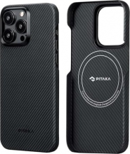 Pitaka MagEZ case 4 Twill for Apple iPhone 15 Pro black/grey 