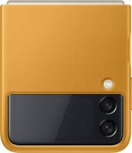 Samsung Leather Cover for Galaxy Z Flip 3 Mustard 