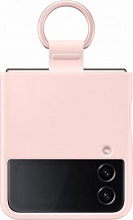 Samsung Silicone Cover with ring for Galaxy Z Flip 4 pink 
