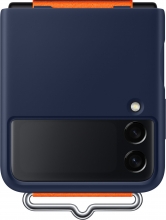Samsung Silicone Cover with strap for Galaxy Z Flip 3 Navy 