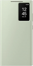 Samsung Smart View wallet case for Galaxy S24 Ultra light green 