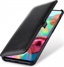Stilgut Book Type Leather case Clip for Samsung Galaxy A71 black 
