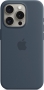 Apple silicone case with MagSafe for iPhone 15 Pro sturmblau 