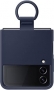 Samsung Silicone Cover with ring for Galaxy Z Flip 4 Navy 