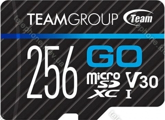 TeamGroup GO R100/W50 microSDXC 256GB Kit, UHS-I U3, Class 10