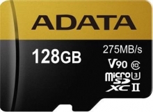 ADATA Premier ONE R275/W155 microSDXC 128GB Kit, UHS-II U3, Class 10