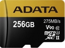 ADATA Premier ONE R275/W155 microSDXC 256GB Kit, UHS-II U3, Class 10