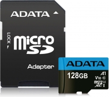 ADATA Premier R100/W25 microSDXC 128GB Kit, UHS-I U1, A1, Class 10