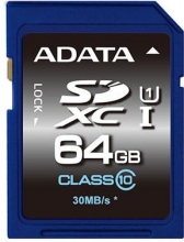 ADATA Premier R30 SDXC 64GB, UHS-I U1, Class 10