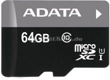ADATA Premier microSDXC 64GB Kit, UHS-I U1, Class 10