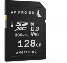 Angelbird AV PRO SD V90 R300/W260 SDXC 128GB, UHS-II U3, Class 10