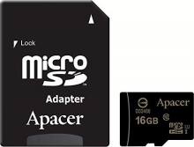 Apacer microSDHC 16GB Kit, UHS-I U1, Class 10
