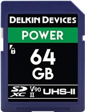 Delkin Power 2000X R300/W250 SDXC 64GB, UHS-II U3, Class 10