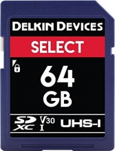 Delkin Select 266X R40/W20 SDXC 64GB, UHS-I U1, Class 10