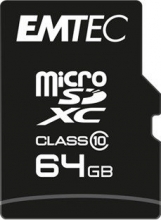 Emtec Classic R20/W12 microSDXC 64GB Kit, Class 10